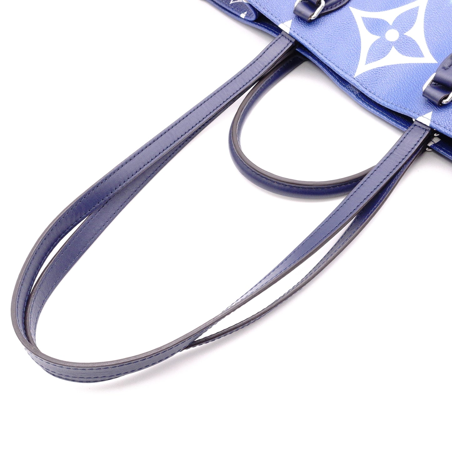 LOUIS VUITTON On the Go MM OTG LV Escal Handbag, PVC/Leather, Blue, 2-Way Shoulder Bag