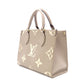 LOUIS VUITTON On the Go PM OTG Monogram Implant Handbag, Leather, Beige, 2-Way