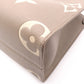 LOUIS VUITTON On the Go PM OTG Monogram Implant Handbag, Leather, Beige, 2-Way