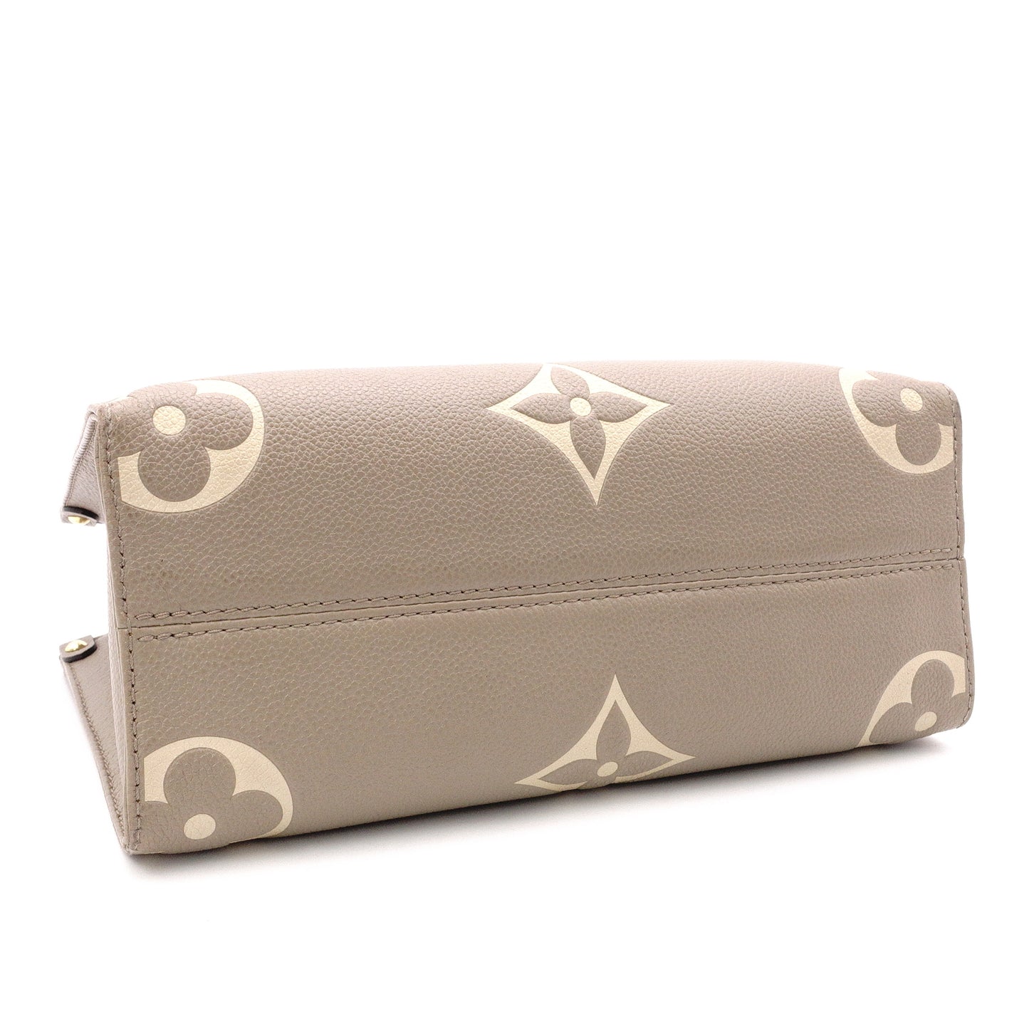 LOUIS VUITTON On the Go PM OTG Monogram Implant Handbag, Leather, Beige, 2-Way