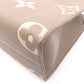 LOUIS VUITTON On the Go PM OTG Monogram Implant Handbag, Leather, Beige, 2-Way