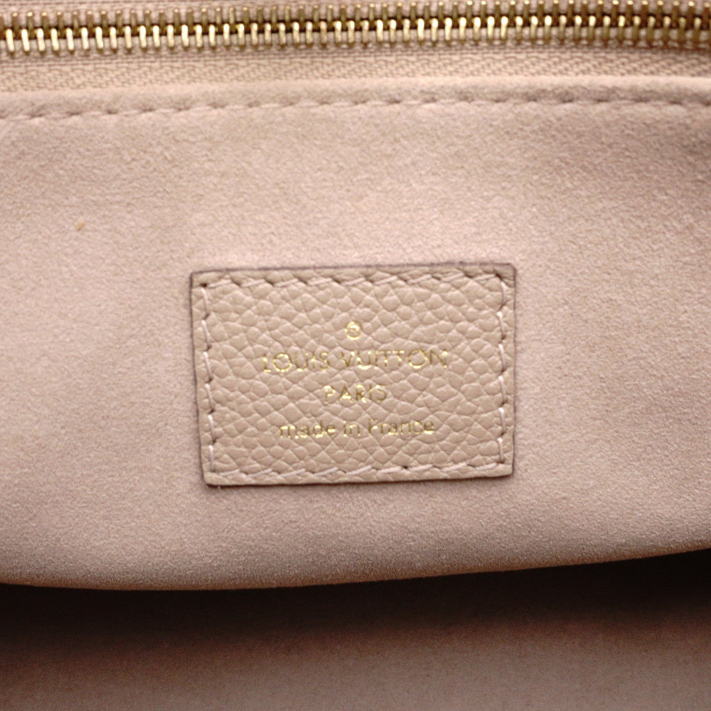 LOUIS VUITTON On the Go PM OTG Monogram Implant Handbag, Leather, Beige, 2-Way