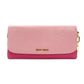 MIU MIU Chain Wallet Leather Pink Logo Shoulder Bag Gold Hardware 7-9-624