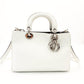 Christian Dior Handbag Lady Dior White Leather White 2-Way Silver Hardware R801492