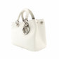 Christian Dior Handbag Lady Dior White Leather White 2-Way Silver Hardware R801492