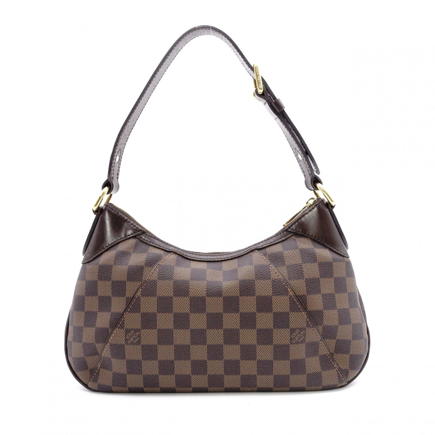 LOUIS VUITTON Thames PM Damier Shoulder Bag / PVC / Leather / Brown / Single-strap