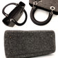 Christian Dior Lady Dior Handbag Gray × Black Tweed R801622
