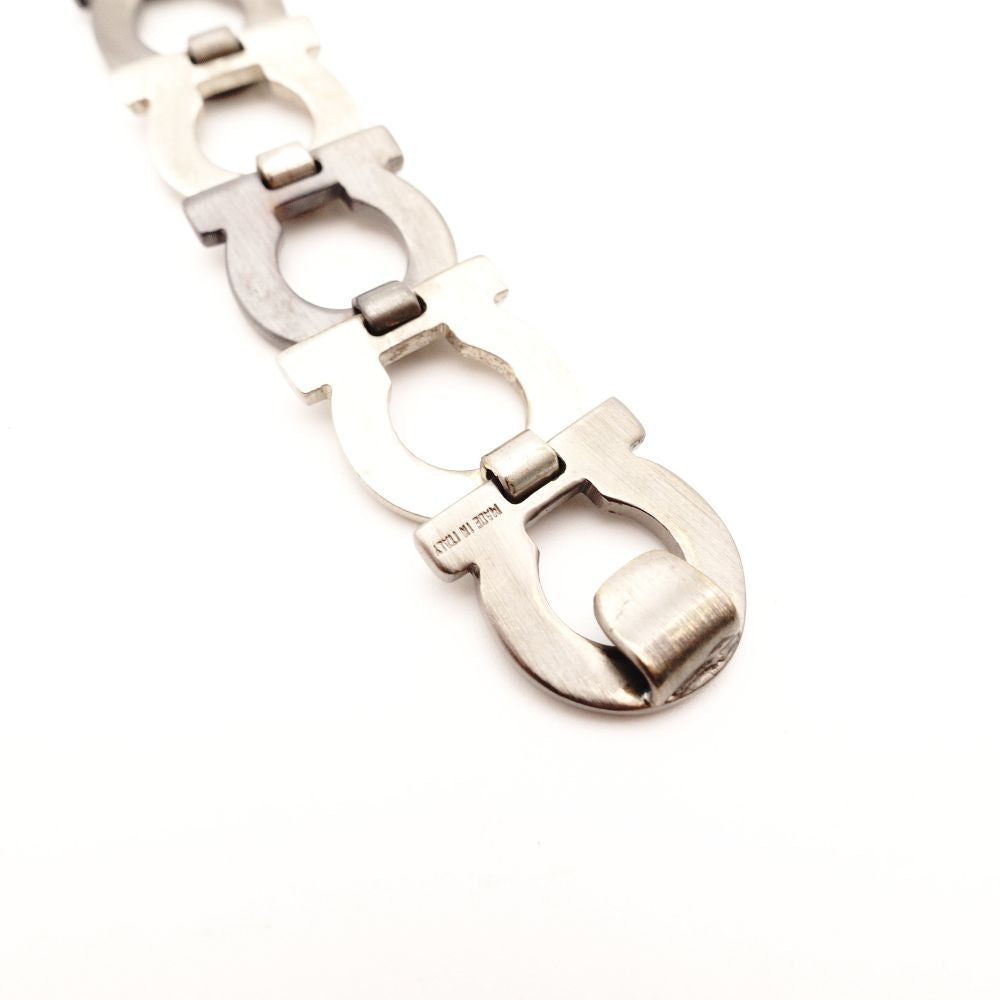 Salvatore Ferragamo Gancini Bracelet Silver Bangle 7-12-717