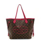 LOUIS VUITTON Neverfull MM Ikat Flower Tote Bag Brown × Pink PVC Leather 7-9-156