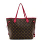 LOUIS VUITTON Neverfull MM Ikat Flower Tote Bag Brown × Pink PVC Leather 7-9-156