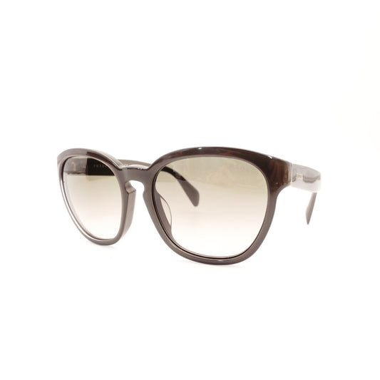 PRADA Sunglasses Brown Logo Gray-Tone Gold Hardware with Case R801015