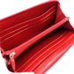 CHANEL Lambskin Boy Chanel Long Wallet, Leather, Red, Gold Hardware