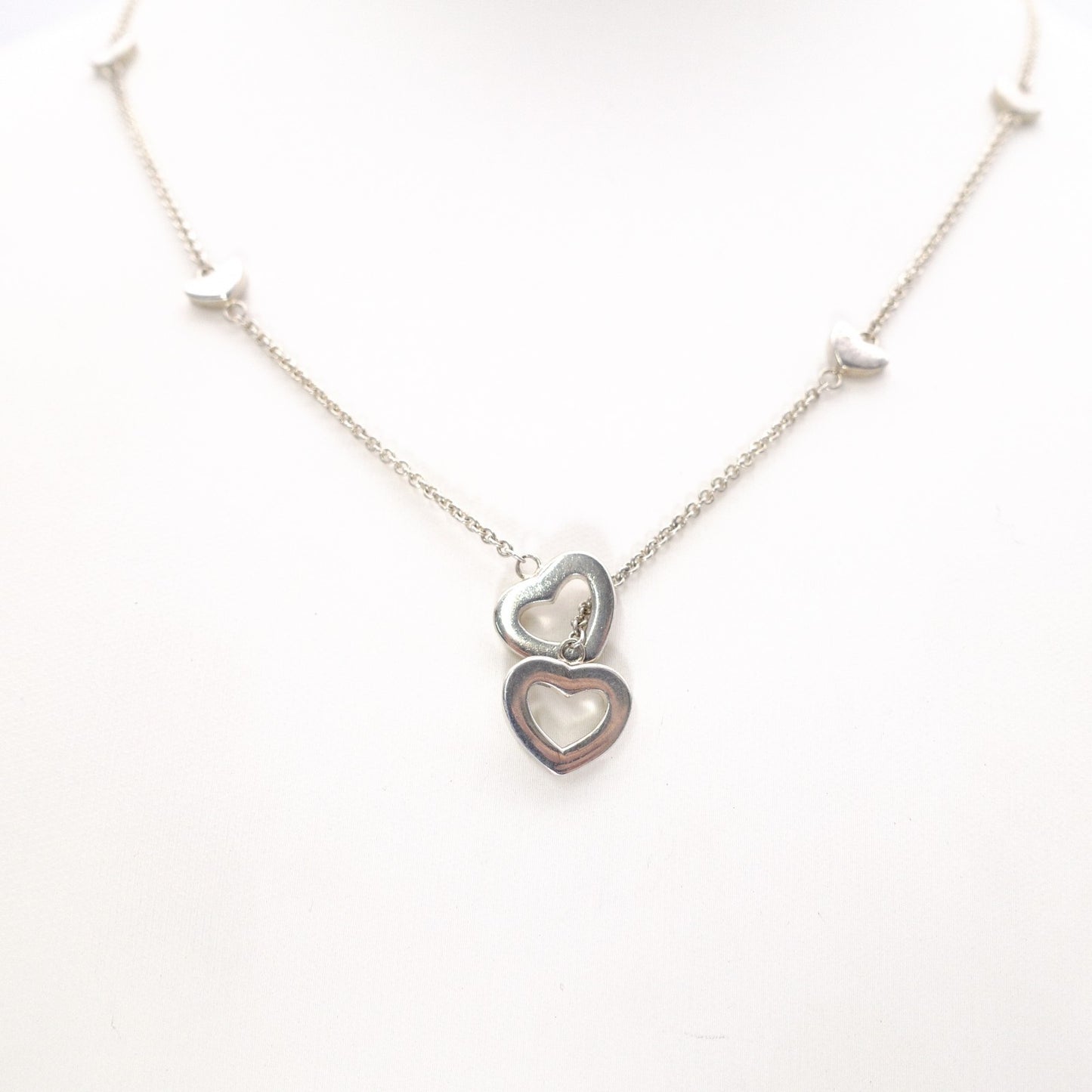 TIFFANY&Co. Tiffany Lariat Heart Link Necklace, 925 Sterling Silver