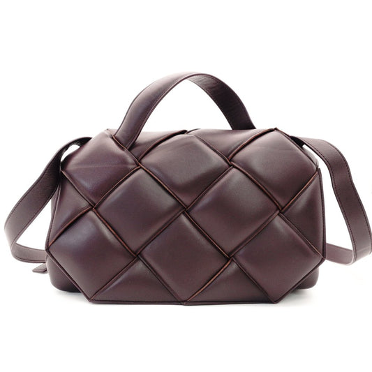 Bottega Veneta Intrecciato Shoulder Bag Purple Leather Crossbody R801587