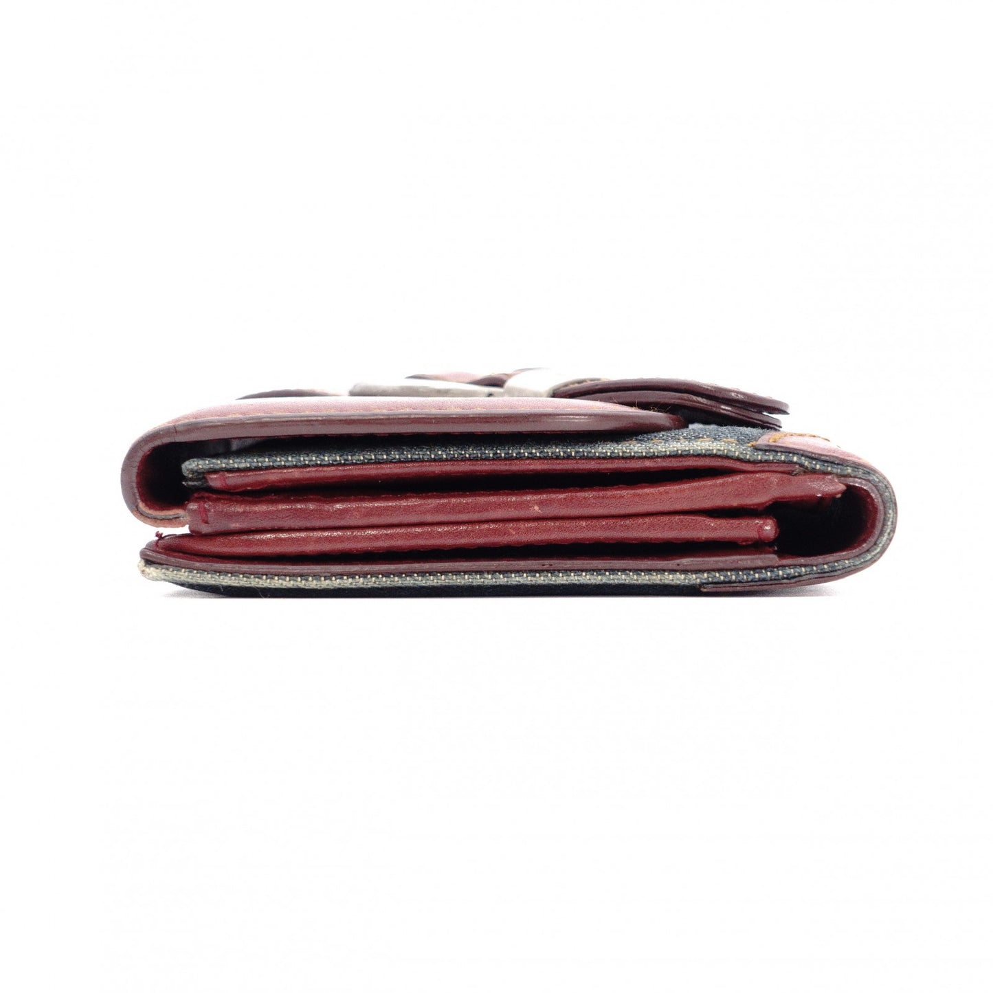 Christian Dior saddle Long Wallet, Denim/Leather, Denim Wallet, Vintage