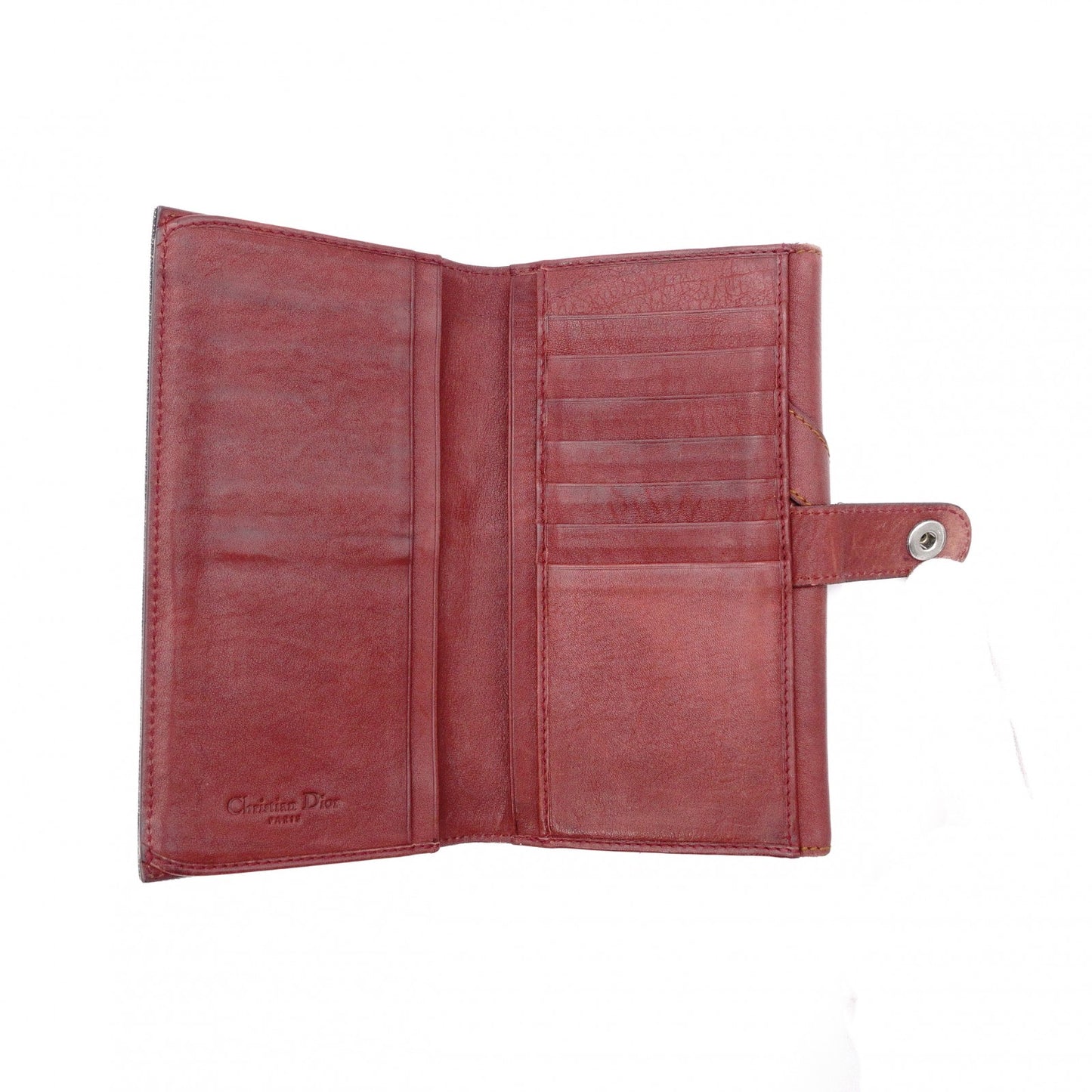 Christian Dior saddle Long Wallet, Denim/Leather, Denim Wallet, Vintage