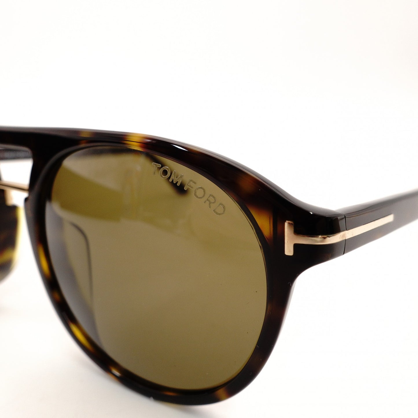 Tom Ford Sunglasses Brown Tone Logo Gold Hardware with Case R801497