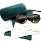 GUCCI Sunglasses Black Logo Black Gold Hardware GG Logo with Case R801296