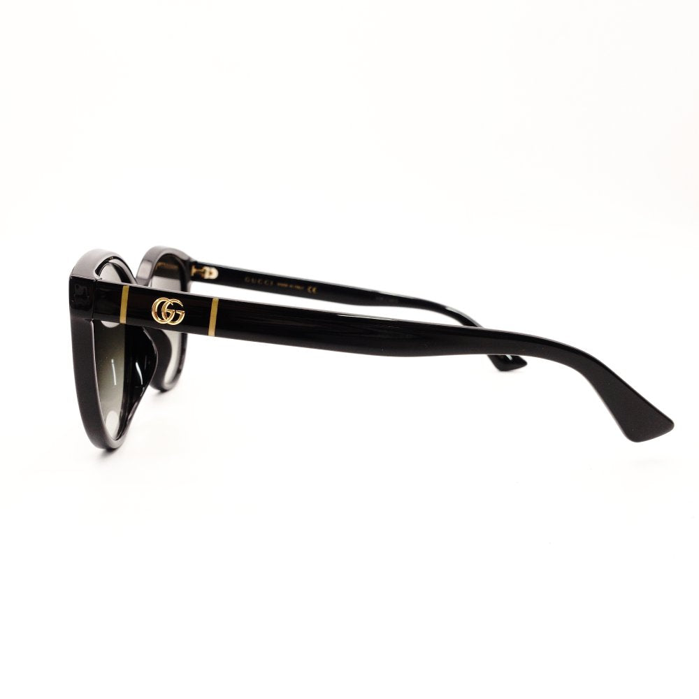 GUCCI Sunglasses Black Logo Black Gold Hardware GG Logo with Case R801296