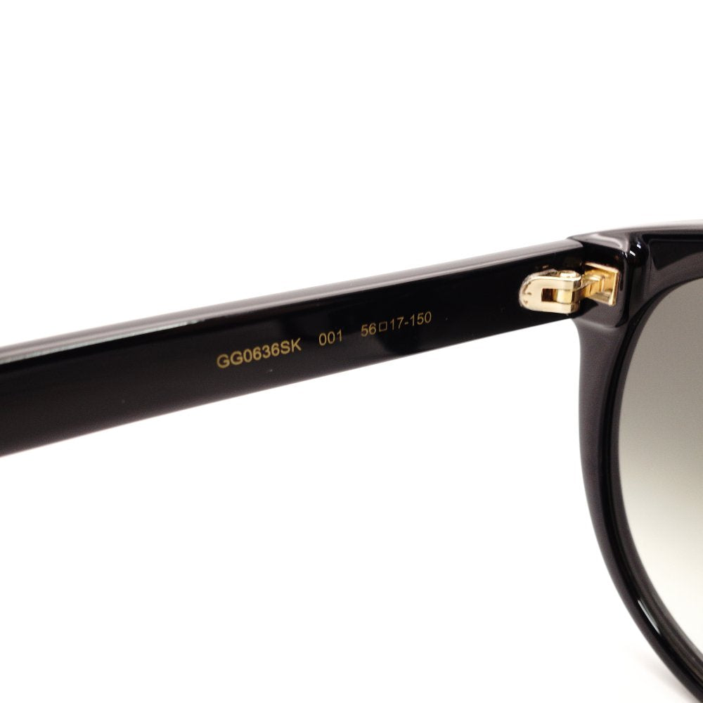 GUCCI Sunglasses Black Logo Black Gold Hardware GG Logo with Case R801296