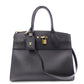LOUIS VUITTON City Steamer MM Handbag, Leather, Black, 2-Way, Gold Hardware
