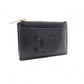 CELINE Macadam Coin Purse, Leather, Black, Logo, Gold Hardware