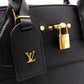 LOUIS VUITTON City Steamer MM Handbag, Leather, Black, 2-Way, Gold Hardware