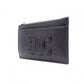 CELINE Macadam Coin Purse, Leather, Black, Logo, Gold Hardware