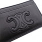 CELINE Macadam Coin Purse, Leather, Black, Logo, Gold Hardware