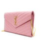 SAINT LAURENT Cassandra Shoulder Bag, Leather, Pink, Crossbody, Gold Hardware, YSL