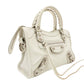 Balenciaga Classic Metal Edge Mini City Handbag White Leather 2-Way Crossbody White R801801