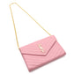 SAINT LAURENT Cassandra Shoulder Bag, Leather, Pink, Crossbody, Gold Hardware, YSL