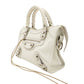 Balenciaga Classic Metal Edge Mini City Handbag White Leather 2-Way Crossbody White R801801
