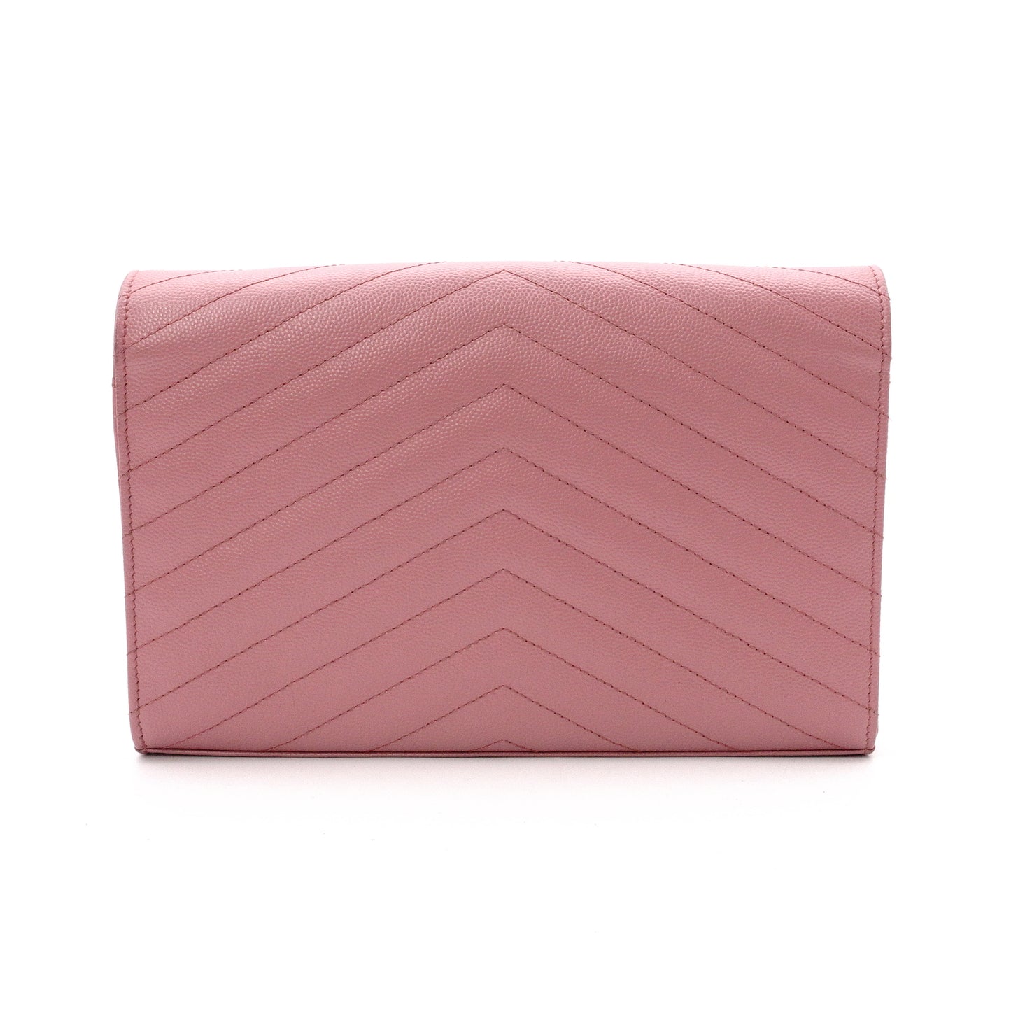 SAINT LAURENT Cassandra Shoulder Bag, Leather, Pink, Crossbody, Gold Hardware, YSL