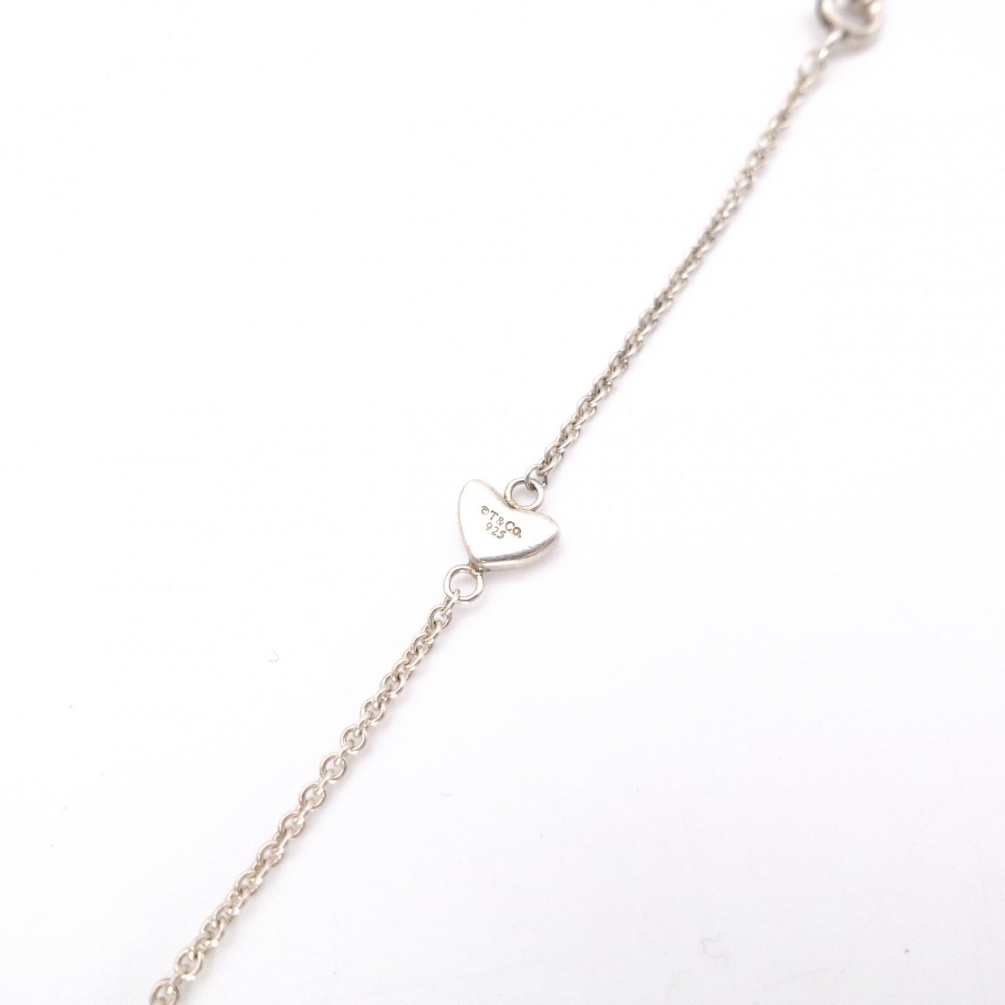TIFFANY&Co. Tiffany Lariat Heart Link Necklace, 925 Sterling Silver, approx. 9g