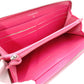 CHANEL Lambskin Matelassé Long Wallet, Leather, Pink, with Silver Hardware