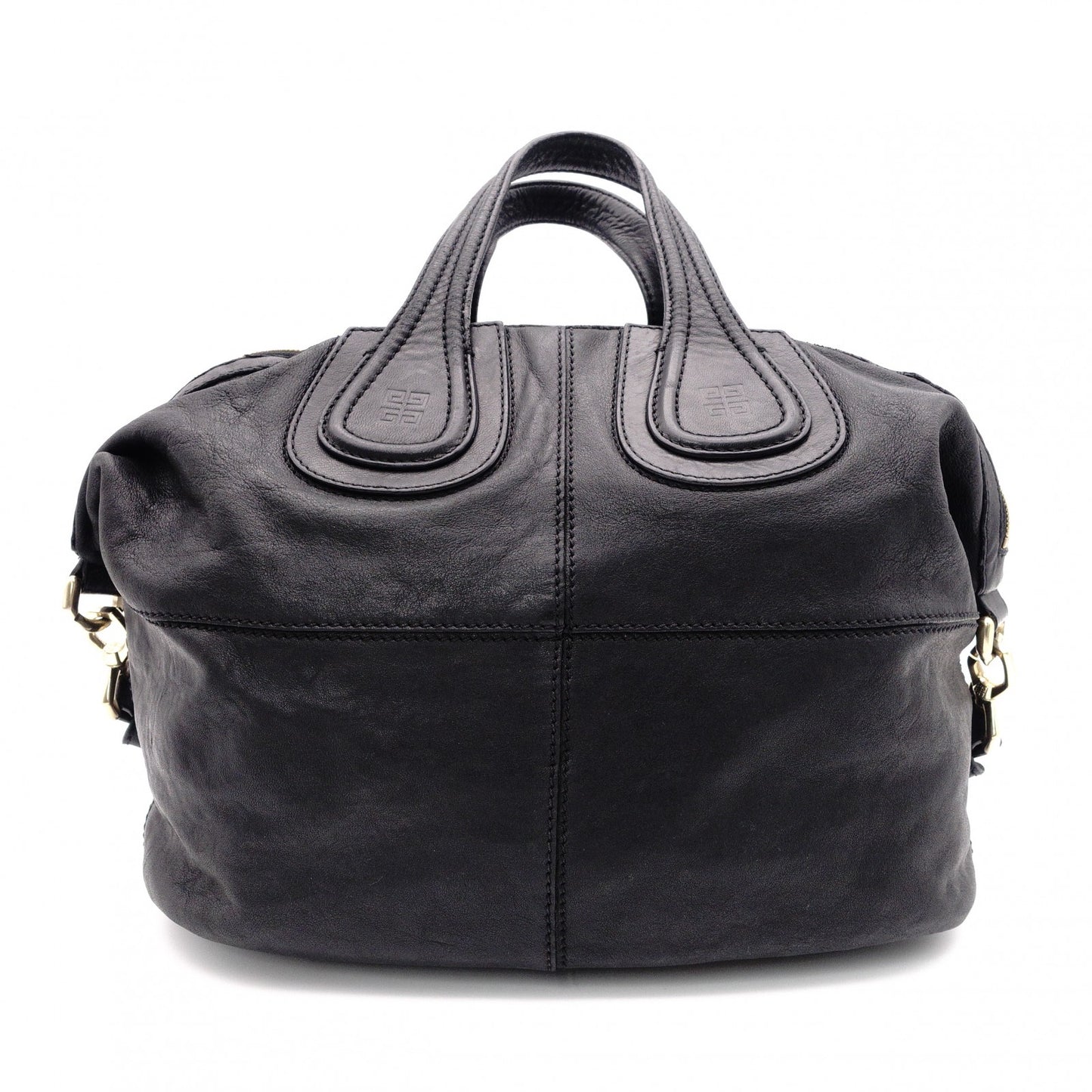 GIVENCHY Nightingale Handbag, Leather, Black, 2-Way