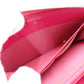 CHANEL Lambskin Matelassé Long Wallet, Leather, Pink, with Silver Hardware