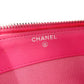 CHANEL Lambskin Matelassé Long Wallet, Leather, Pink, with Silver Hardware