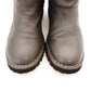 CHANEL CocoCoon Gray Long Boots Leather CC Logo Size 37 Approx. 24cm Boots High-Cut Women's With Box R801495
