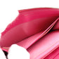 CHANEL Lambskin Matelassé Long Wallet, Leather, Pink, with Silver Hardware