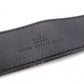 GUCCI GG Leather Belt, Size 95/38 inches, Black with Silver Hardware, Men’s, Logo