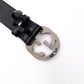 GUCCI GG Leather Belt, Size 95/38 inches, Black with Silver Hardware, Men’s, Logo