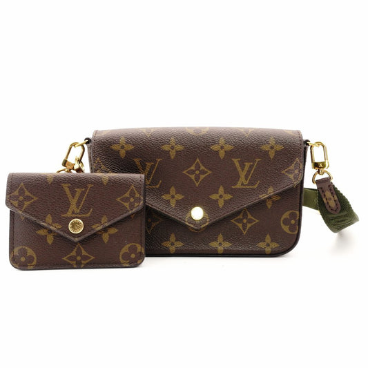 Louis Vuitton Monogram Multipochette Félicité Shoulder Bag Brown × Khaki PVC Canvas R801702