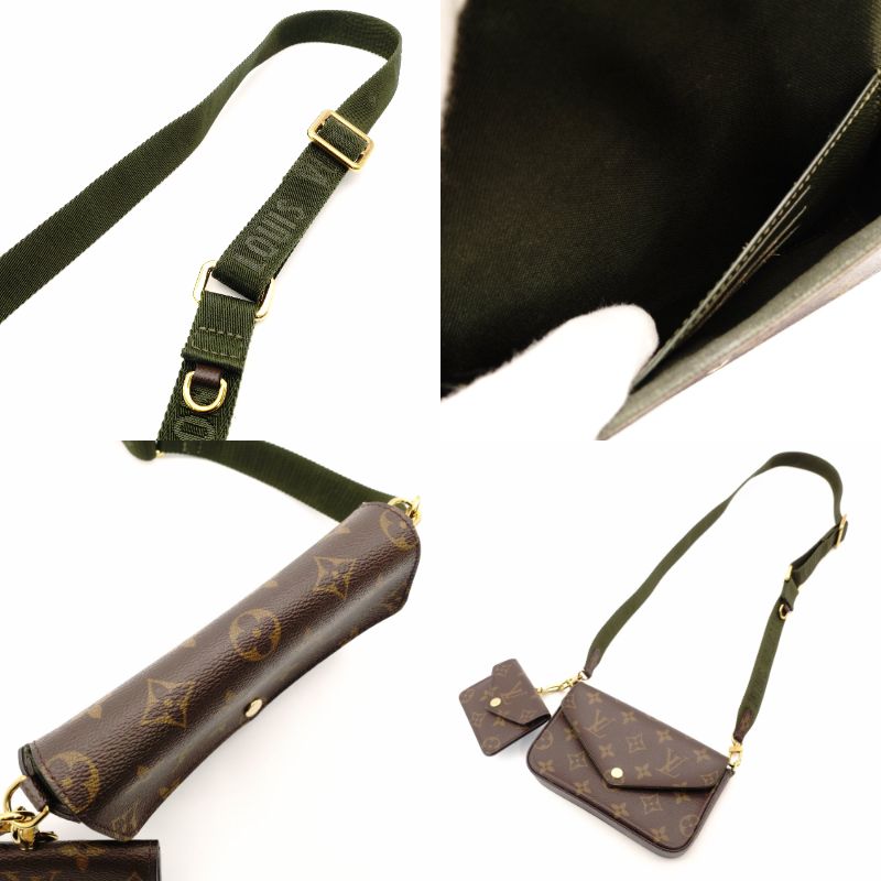 Louis Vuitton Monogram Multipochette Félicité Shoulder Bag Brown × Khaki PVC Canvas R801702