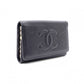 CHANEL Caviar Skin Key Case, Leather, Black, 6-ring, Coco Logo