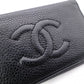 CHANEL Caviar Skin Key Case, Leather, Black, 6-ring, Coco Logo