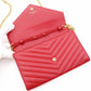 SAINT LAURENT Cassandra Shoulder Bag, Leather, Red, Gold Hardware, Crossbody