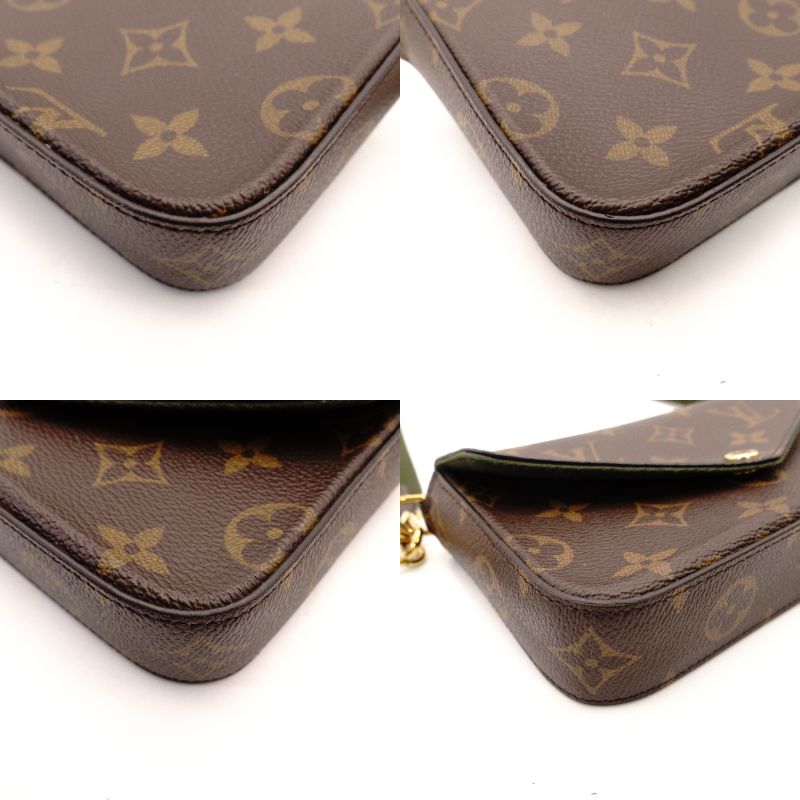 Louis Vuitton Monogram Multipochette Félicité Shoulder Bag Brown × Khaki PVC Canvas R801702
