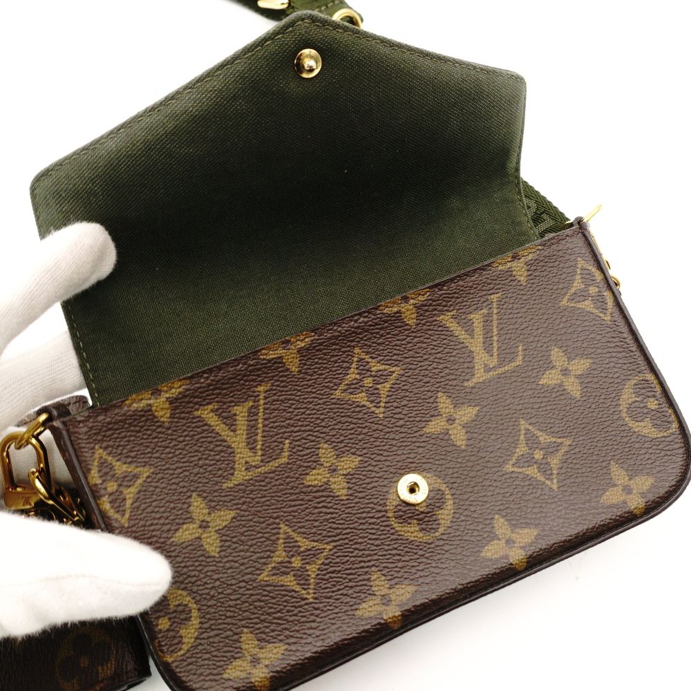 Louis Vuitton Monogram Multipochette Félicité Shoulder Bag Brown × Khaki PVC Canvas R801702